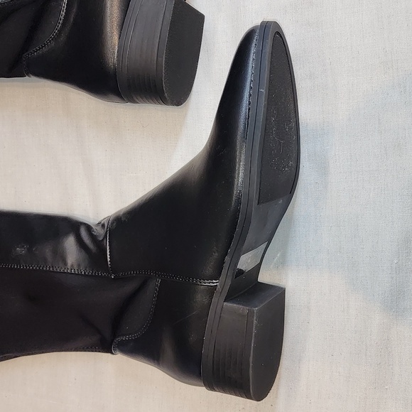 Fresh connection over the knee vegan leather black size 7.5 - Picture 2 of 7